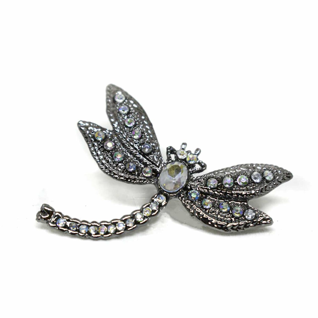 Dragonfly Rhinestone Brooch Two Pieces For Clothing DIY Crafts 2 Inch